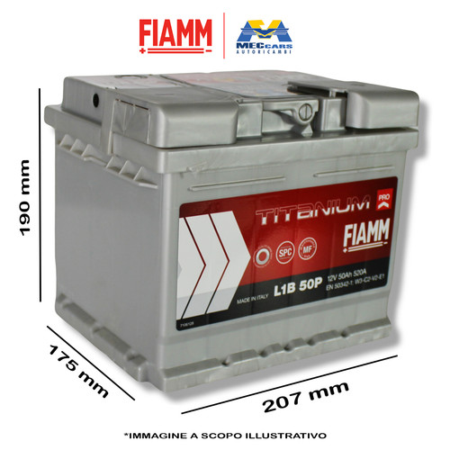 Fiamm batteria 50ah 520a - batteria, 12