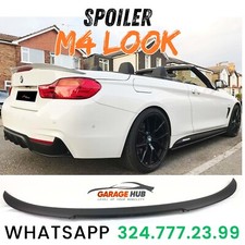 Spoiler Posteriore M4Look per BMW Serie 4 F33 Cabrio 2013-2020 Primer Nero Opaco
