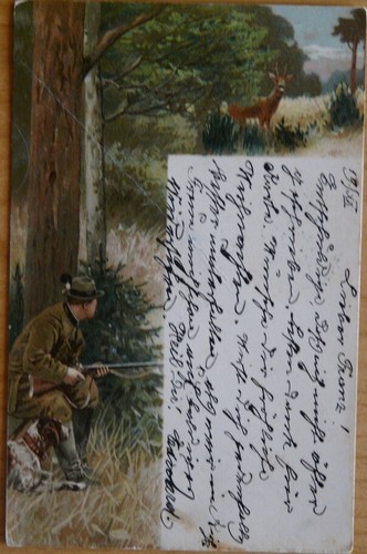 Scena caccia jagd szene - caccia,
