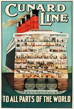 STAMPA POSTER VINTAGE CUNARD