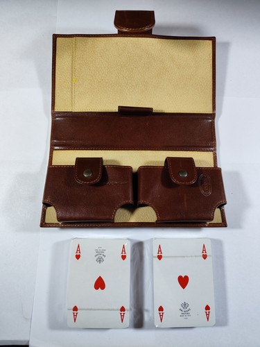 Cofanetto cuoio con carte - cofanetto, in