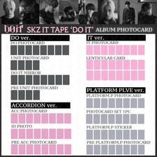 PRE STRAY KIDS SKZ IT TAPE DO IT ALBUM UFFICIALE CARTOLINA FOTOGRAFICA FISARMONICA PIATTAFORMA