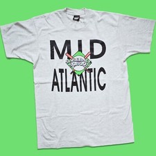 Mid Atlantic Baseball 90s Vintage Single Stitch T-Shirt Size Screen Stars Best