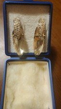 Orecchini Swarovski gold crystal earrings
