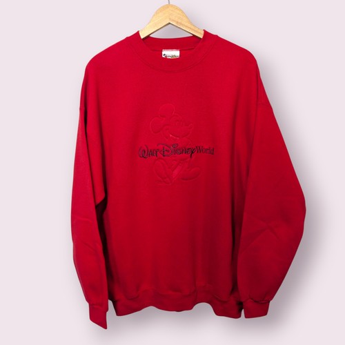 Felpa girocollo rossa - , vintage