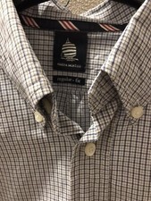 Camicia Uomo Marina Yachting. Bianca e Blu a quadretti. Regalar Fit. Tg.41