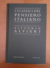 LIBRO CLASSICI DEL PENSIERO ITALIANO DELLA TRECCANI VITTORIO ALFIERI LIBRI BELLO