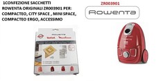 SACCHETTI ASPIRAPOLVERE ROWENTA ORIGINALI ZR003901 COMPACTEO ERGO CITY SPACE *