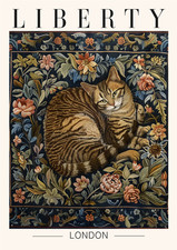Stampa gatto Liberty Londra