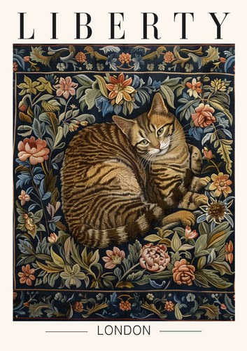Stampa gatto liberty - liberty, londra