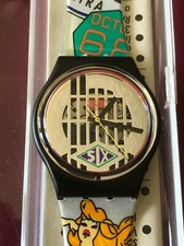 Orologio da polso SWATCH Gent BIG ENUFF (GB151)-NUOVO/NOS-Argento/Multicolore-Have a L@@K