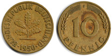 Germania pfennig 1950 - 10, pfennig,