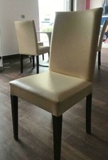 Sedie imbottite in pelle, colore panna, per ristorante/attività commerciali 40pz