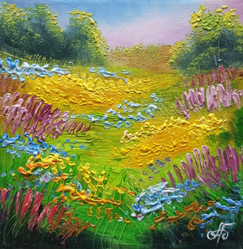 Dipinto olio paesaggio
