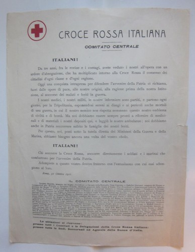 1911 croce rossa italiana - croce,