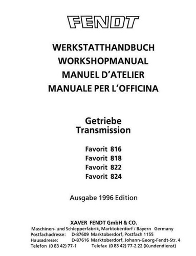 Cambio fendt 800 - cambio,