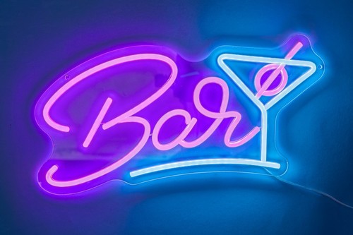Insegna led neon scritta bar - insegna,