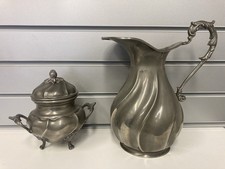 Vaso In Peltro E Zuccheriera