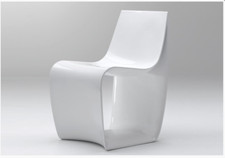 RARA sedia da esterno MDF ITALIA model SIGN bianco laccato lucido. Come nuova!