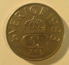 MONETA 5 CORONE SVEDESI -