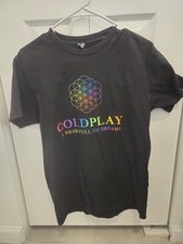 T-shirt nera concerto Coldplay