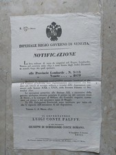 RISORGIMENTO VENEZIA 1842 REGNO LOMBARDO VENETO IMPERO AUSTRO UNGARICO 