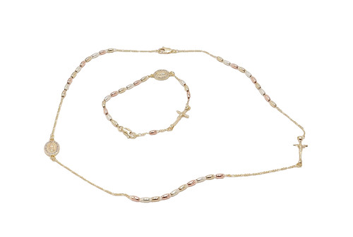 Set bracciale rosario donna - bracciale, e