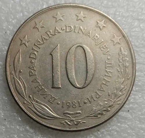 Moneta jugoslavia dinari - moneta, 10