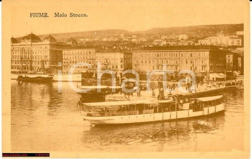 1920 fiume veduta - 1920, (istria)