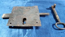 COLLEZIONISMO : Antica vecchia serratura in ferro battuto, per anta o cassetto