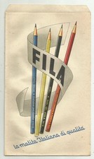 BUSTA DI CARTA CON PUBBLICITA' FILA ANNI 50/60