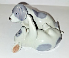 Royal Copenhagen porcellana vintage gioco due cuccioli Pointer dogs puppies 058
