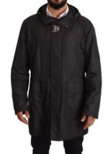 DOLCE & GABBANA Giacca Trench Cappotto Nero con Cappuccio Uomo IT44 / US34 / XS PREZZO AL PUBBLICO $1200