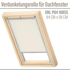 Tenda oscurante VELUX DKL P04 1085S 94x98 guide laterali argento beige chiaro