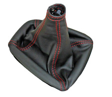 CUFFIA leva CAMBIO per ALFA ROMEO GIULIETTA IN VERA PELLE NERA cucitura rossa