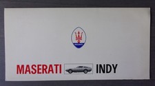 MASERATI INDY orig 1969 Sales