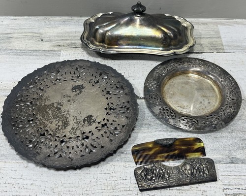 Lotto piatti argento vintage