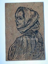 SARDEGNA costume sardo donna vecchia cartolina SUGHERO