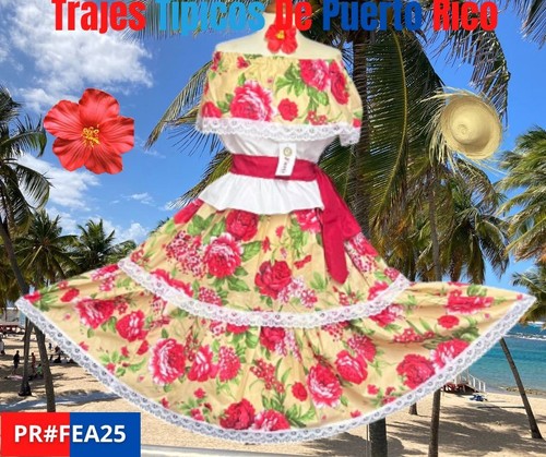 Trajes tipicis floreado - floreado, de