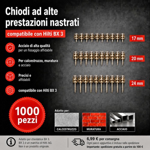 1000x chiodi alte - chiodi, ad