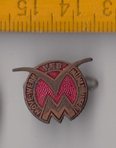 Vintage enamel möve werk - vintage, veb