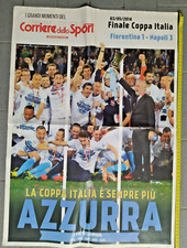 POSTER CAMPIONE NAPOLI FINALE DI COPPA ITALIA CORRIERE DELLO SPORT VINCE 50x70