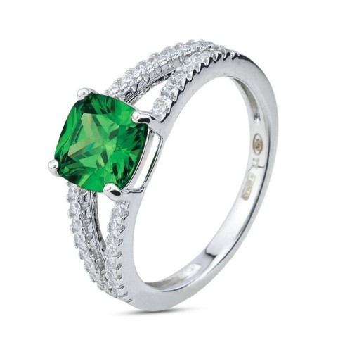 Anello argento donna zircone - argento,