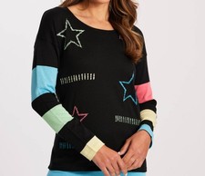 Top francese Kyss Scoop Star nero/multi