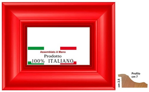Cornice rossa legno cm - da,