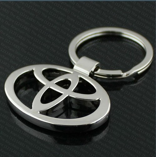 Vintage metal toyota key ring - metal,
