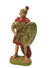 Pastore Soldato Scudo Ovale Landi CM 6 Guerriero Pastori Presepe