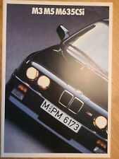BROCHURE BMW M3 M5 M635 CSi 1987 italiano 32 pag raro