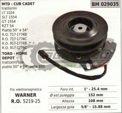 Frizione warner trattorino - frizione,
