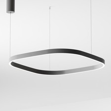 Criseide sospensione grande quadrata led nero 80W